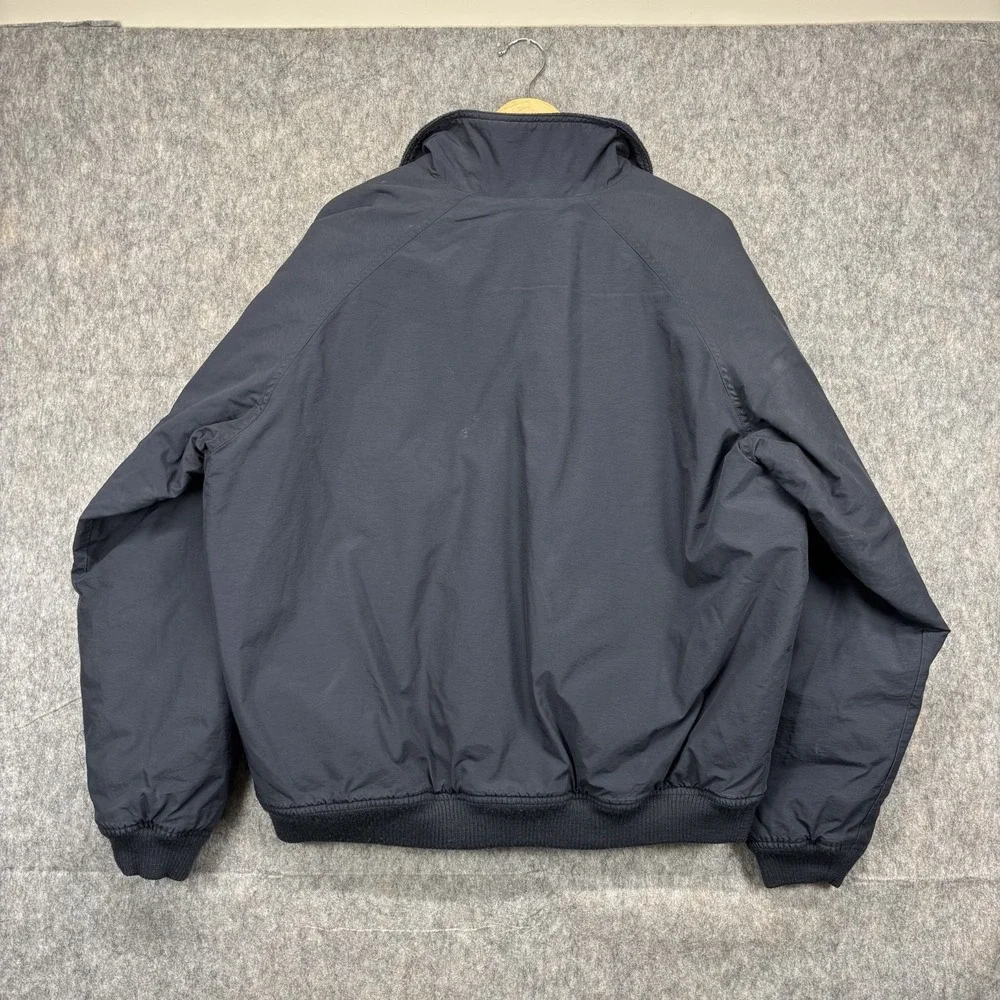 Vintage Polo Ralph Lauren Fleece Lined Jacket Men XL Blue Full Zip Preppy Bomber